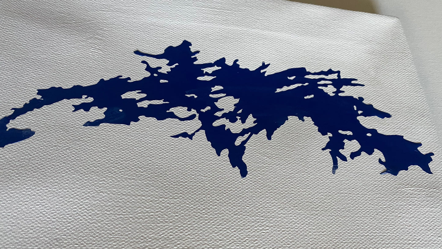Canadian Vinyl Maps on Canvas - Lake Muskoka