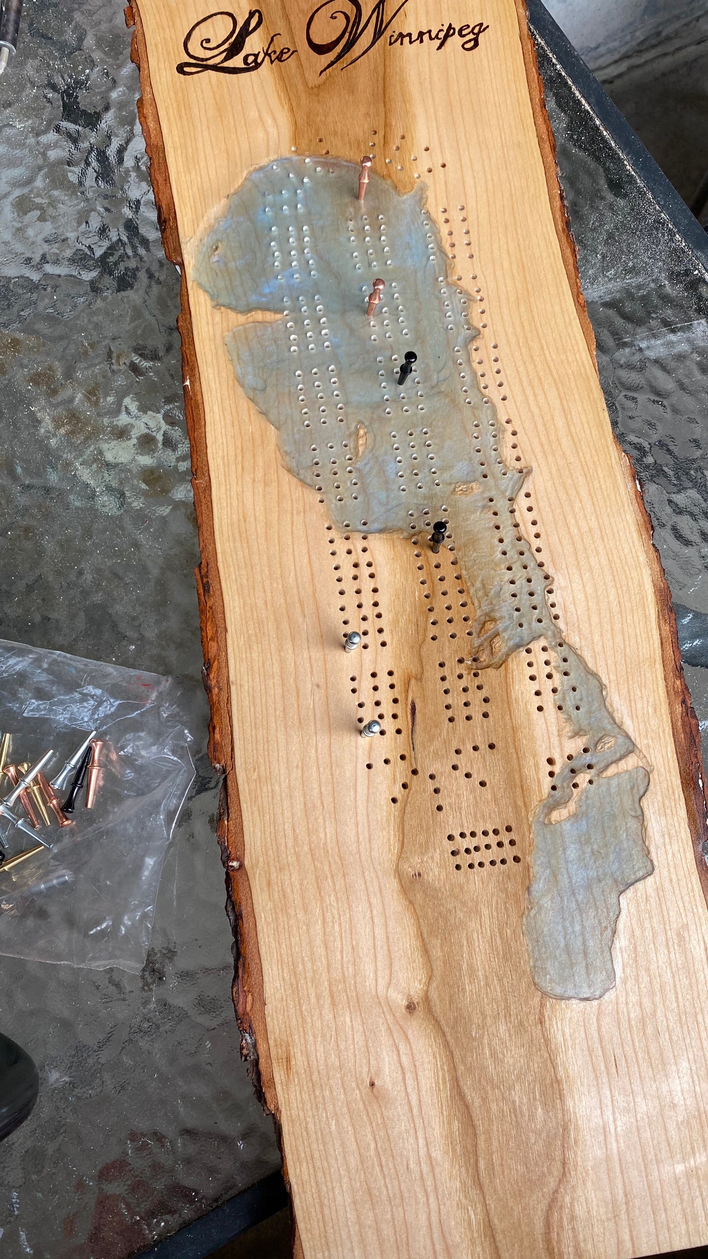 Hand Made Cribbage Board
