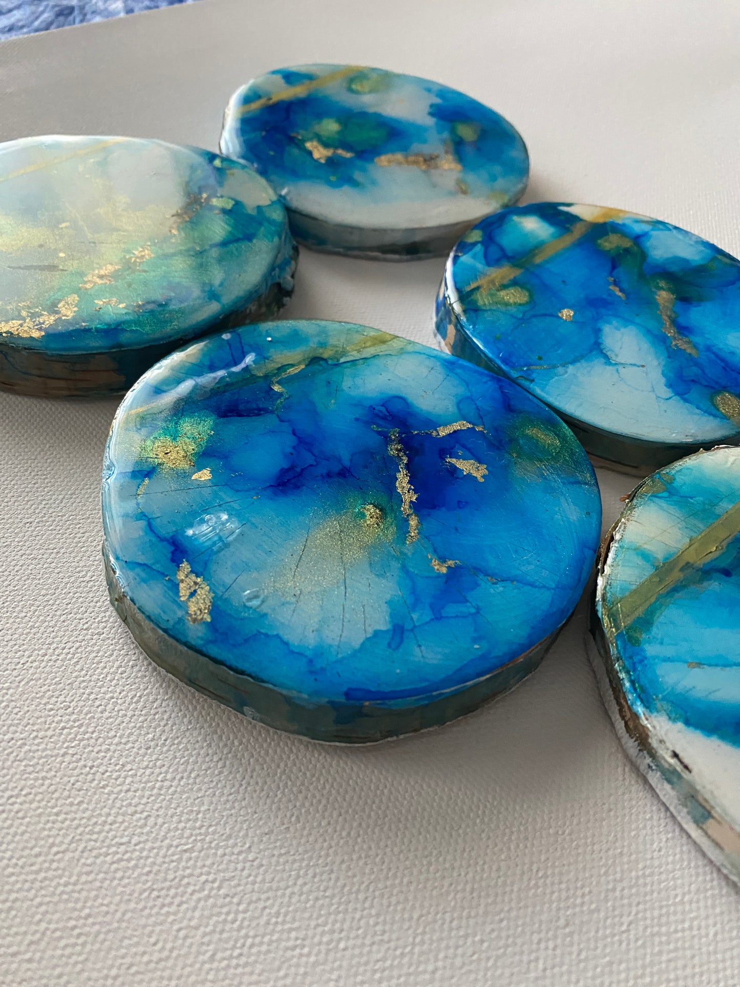 ALCOHOL INK - RESIN COASTERS