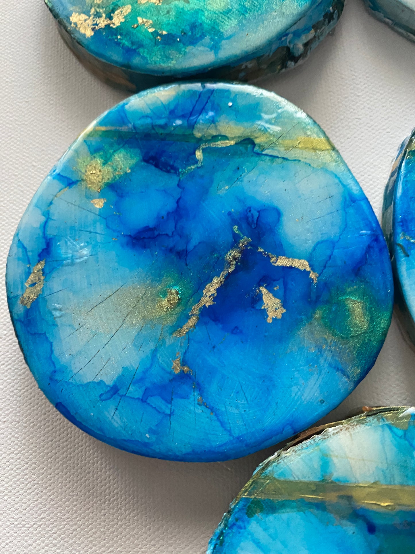 ALCOHOL INK - RESIN COASTERS