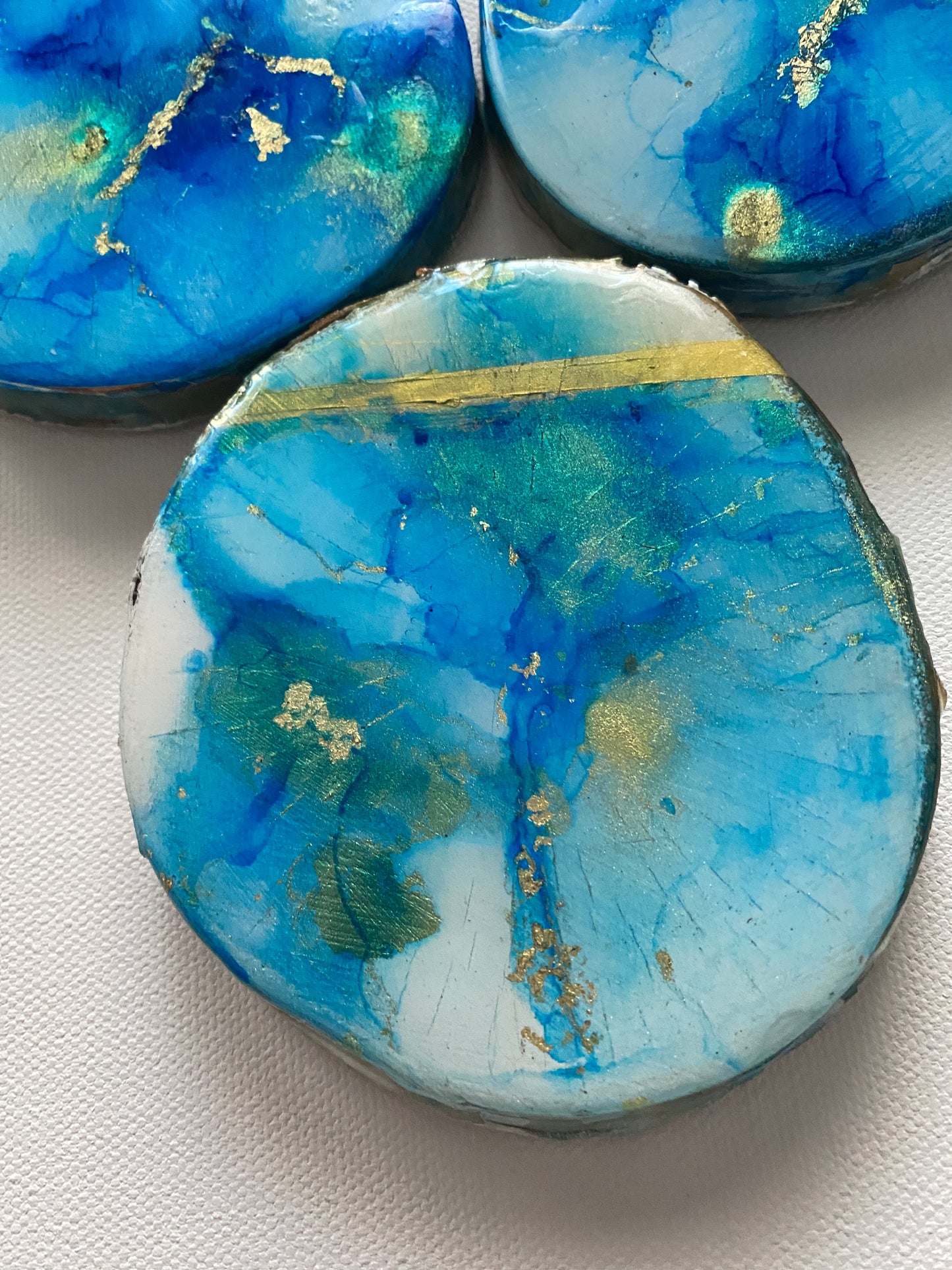 ALCOHOL INK - RESIN COASTERS