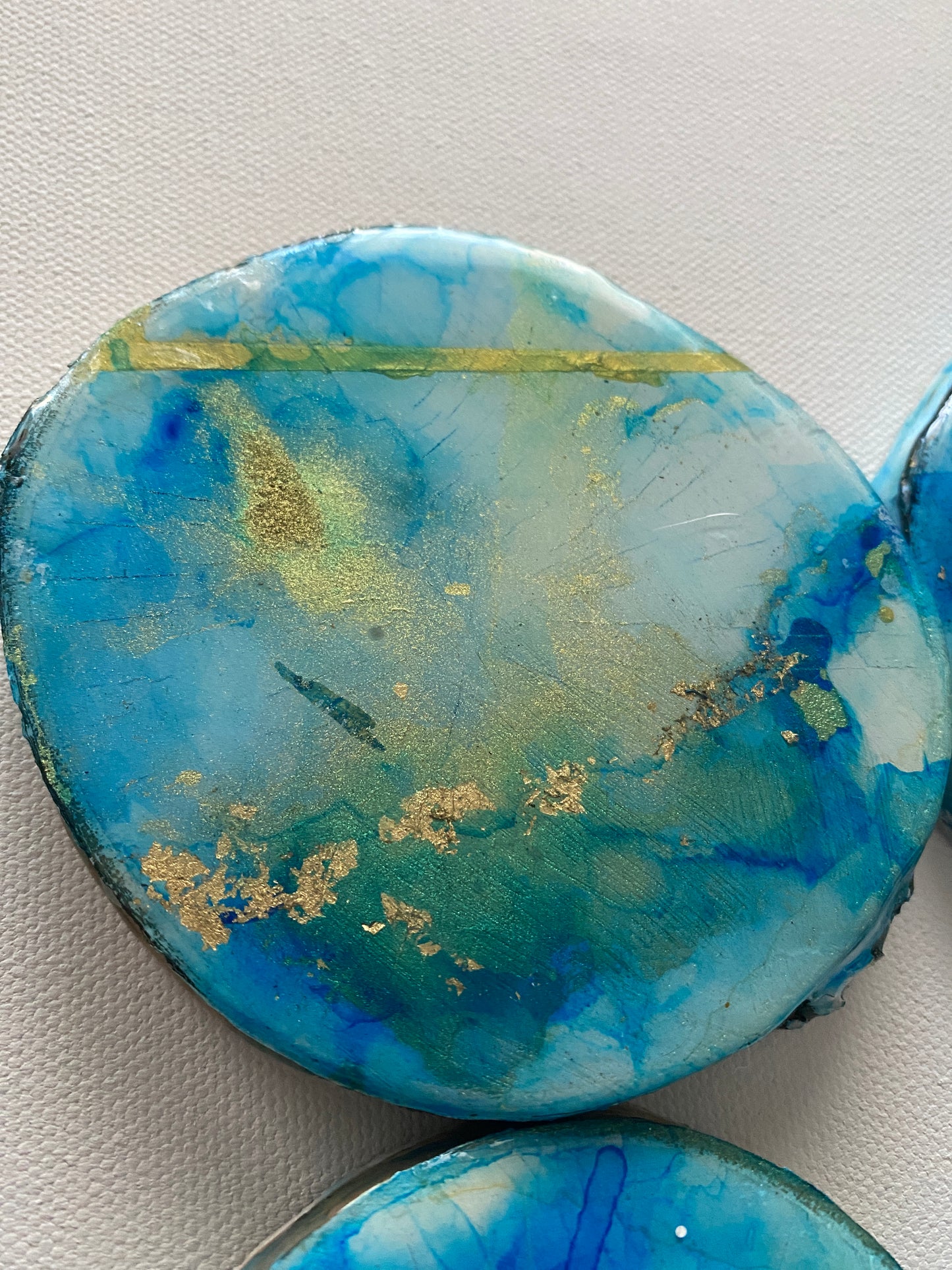 ALCOHOL INK - RESIN COASTERS