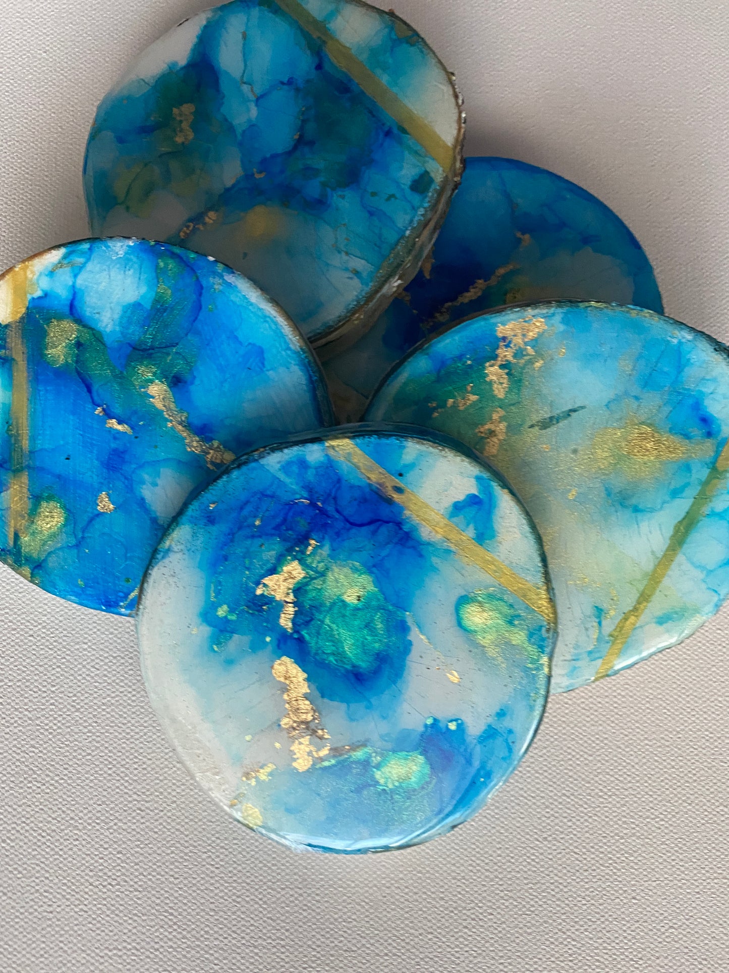 ALCOHOL INK - RESIN COASTERS