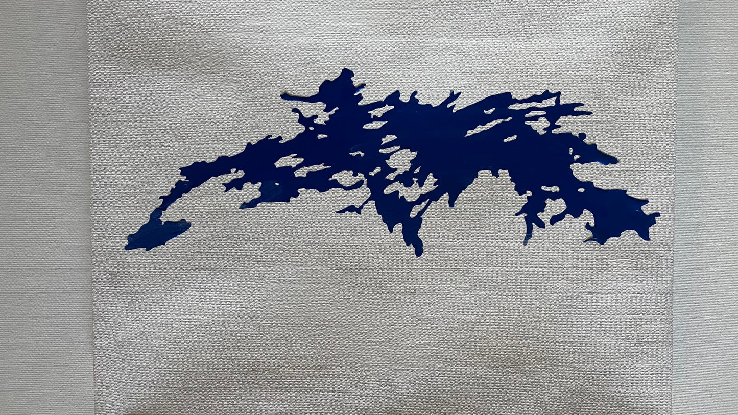Canadian Vinyl Maps on Canvas - Lake Muskoka