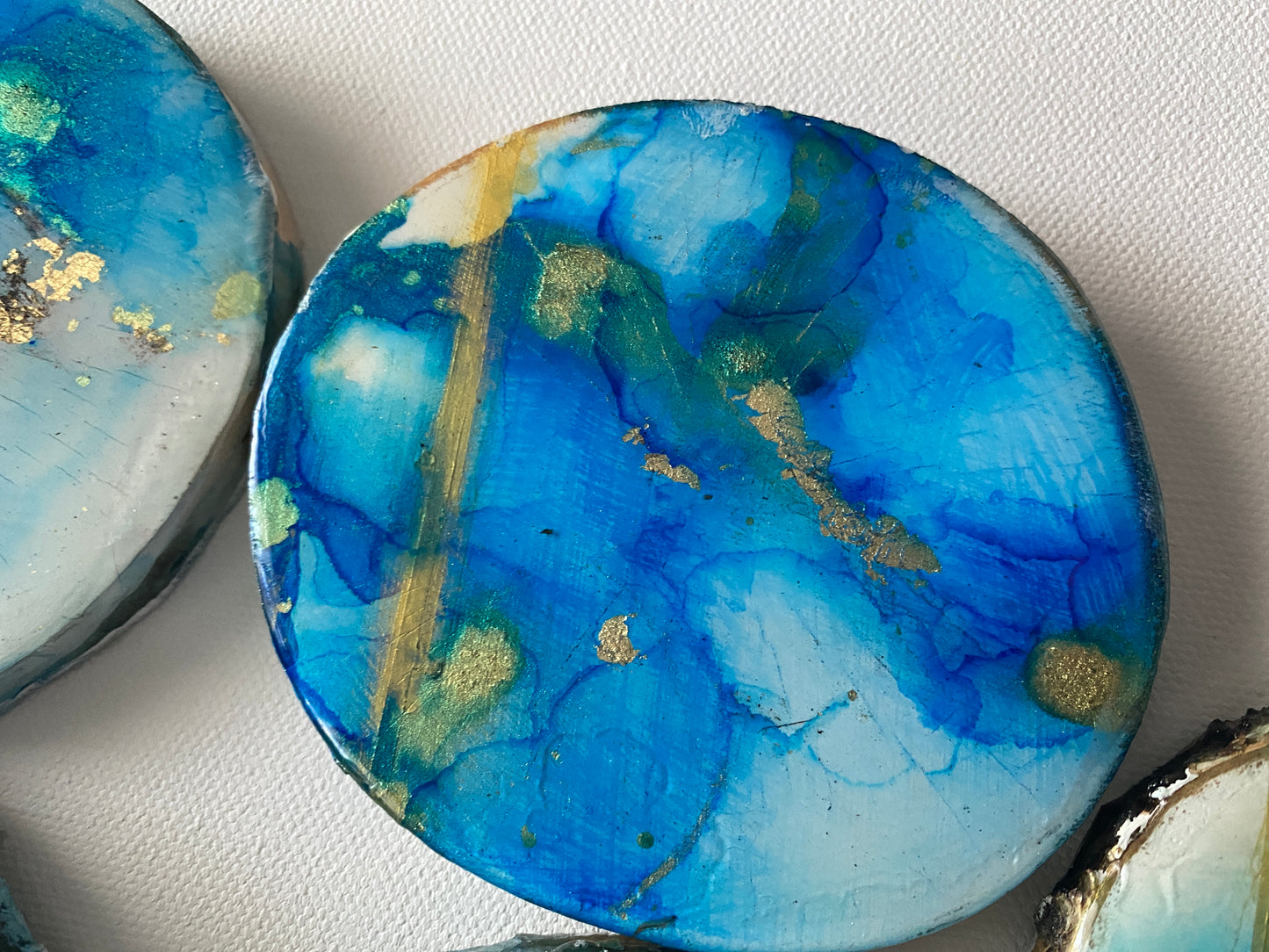 ALCOHOL INK - RESIN COASTERS