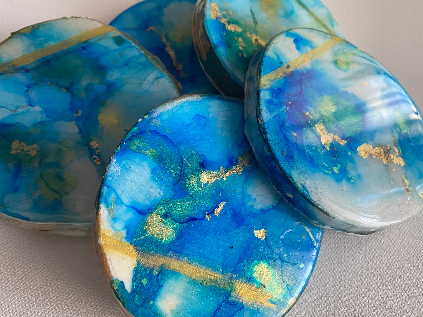 ALCOHOL INK - RESIN COASTERS