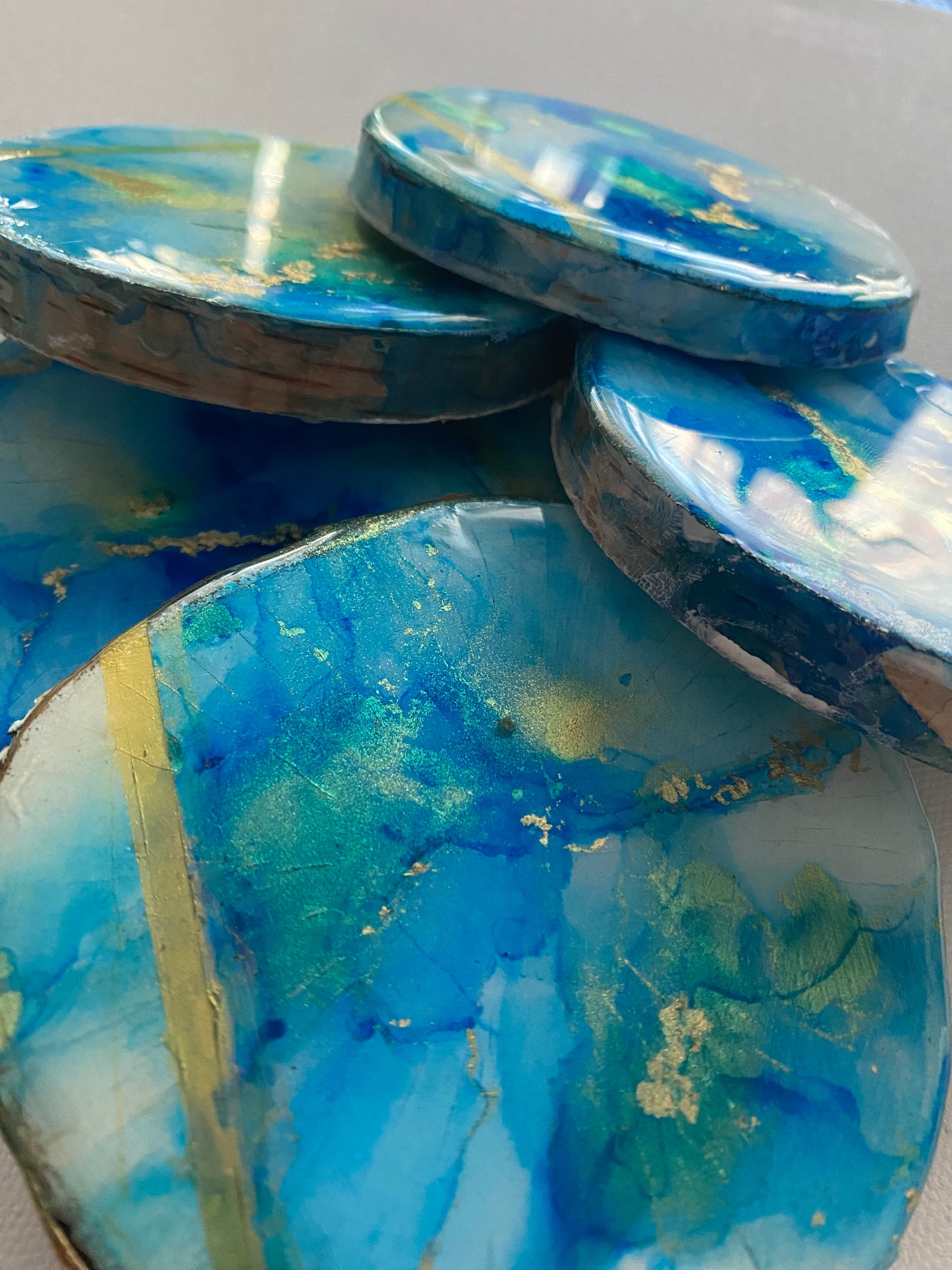 ALCOHOL INK - RESIN COASTERS