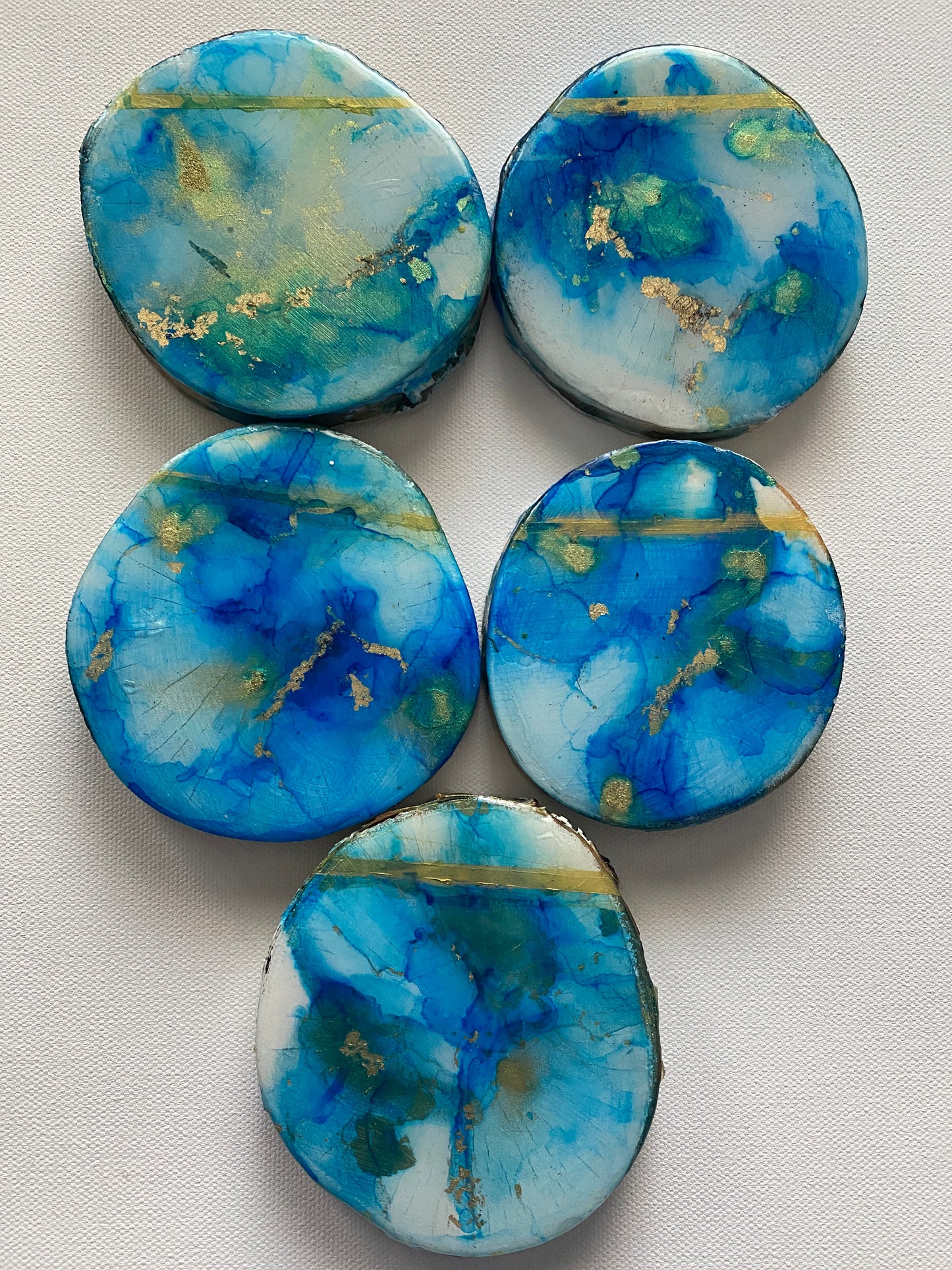 ALCOHOL INK - RESIN COASTERS