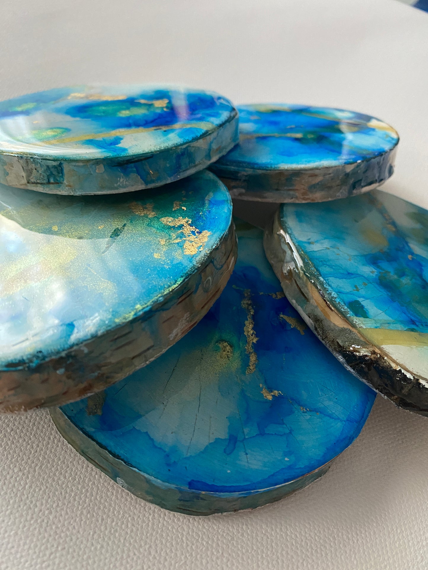 ALCOHOL INK - RESIN COASTERS